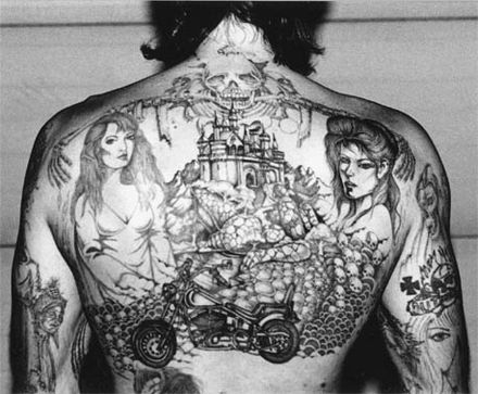 Sean Ohara - Harley Davidson Gargoyle. Tattoos. Fantasy Gargoyle Tattoos